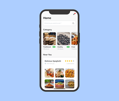 Food delivery app - UI exploration app card clean concept delivery delivery app exploration figma ios iphone iphone x mobile white