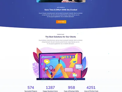 Ewebot - SEO Digital Marketing Agency agency business consulting illustration landing marketing portfolio seo smm theme ui web website