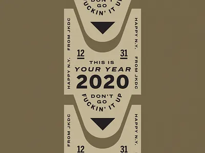 Happy New Year! badge design illustration retro ticket type typography vector vintage
