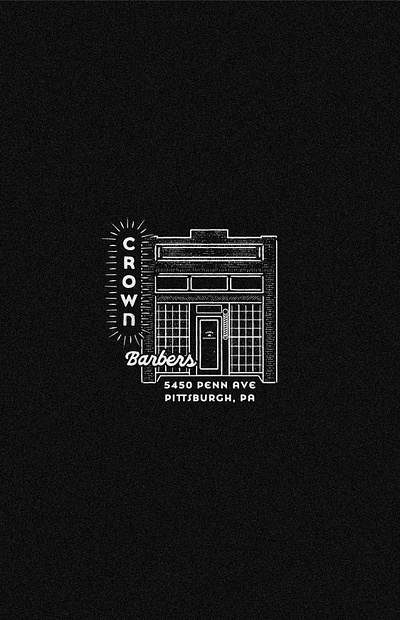 Crown Barber Shop 2 illustration lettering logo typography