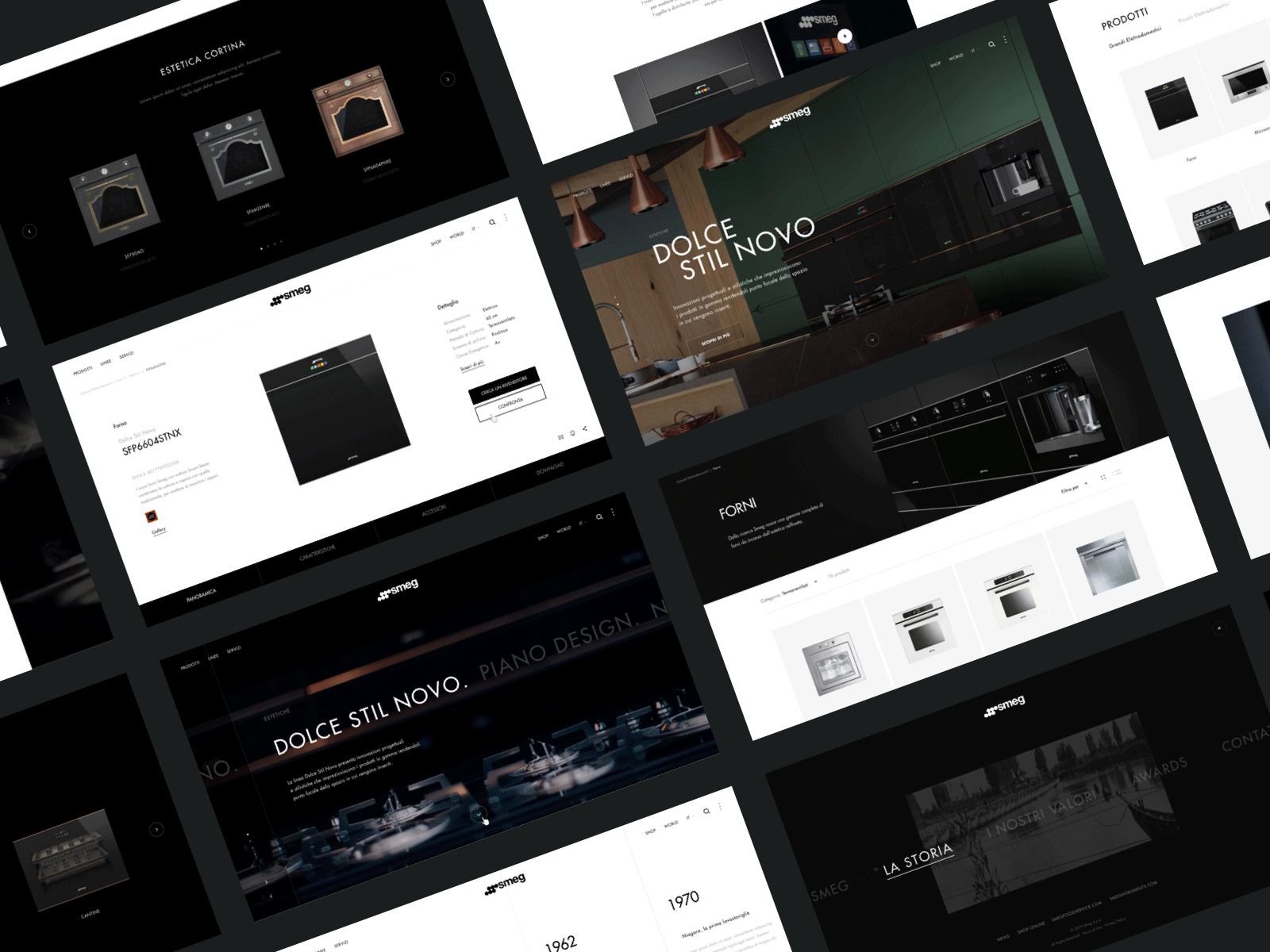 Smeg - Pitch Redesign 2019 animation art direction concept design interaction design layout design smeg ui website