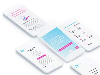 Landing Page Mobile Version branding cv design cv template cvdesignr education illustration ui web website