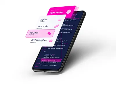 API Value Mockup api mockup emr medical app medicine medicine app pill pill app pill reminder pink