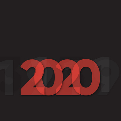 2020 2020 flat illustration logo