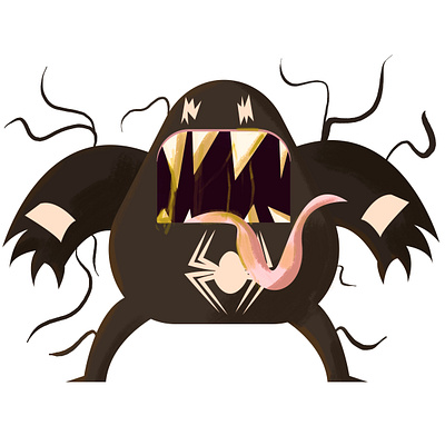 Venom illustration marvel comics spider man vector vector illustration venom