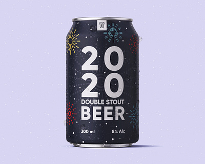 Happy New Year Can Design 2020 2020 beer beer can can creative creativity design designer happy happy new year modern new year typography year