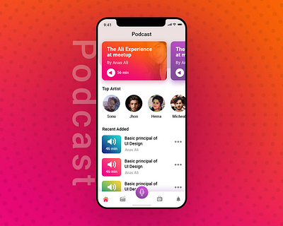 Podcast App @app @appdesign @design @ui @uxdesign portfolio