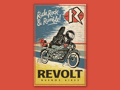 revolt blues branding design flat graphicdesign illustration logo music typography web