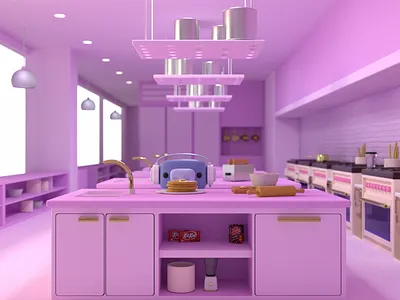 Discord Test Kitchen 3d 3d art bonappetit c4d character chef cinema 4d design discord gourmet octane test kitchen