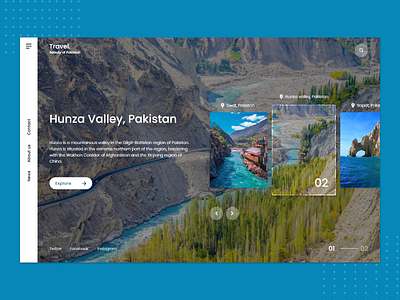 Travel - Beauty of Pakistan adobe adobe xd design ui