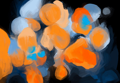 TEXTURE—01 blue digital painting illustration orange texture