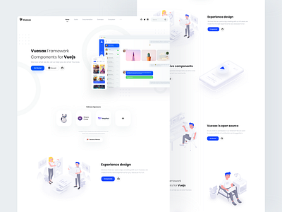 Vuesax 4.0 Landing clean components design desktop framework interface landing minimal ui ux vue vue.js vuejs vuesax web webdesign