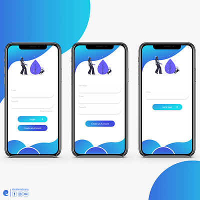 Winter Login Ui app design illustration ui ux vector