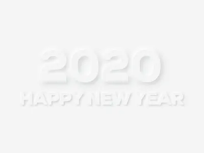 Happy 2020 2020 2020 trend design designs happy new year neumorphism skeumorphic
