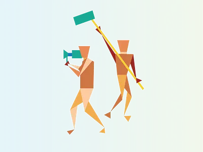 Filmmakers: The Storytellers cinema cubism design film filmmaker flatcolors flatdesign illustration storyteller vector