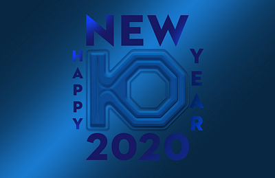 KO 4 2020! Happy New Year!!! 2020 blue brand branding design digital art graphic design logo new year vector