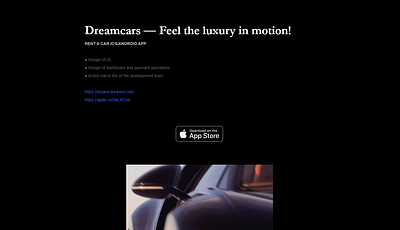 Dreamcars App Product app app design apple application branding cars design luxury brand luxury design rental app ui ui ux uiux web design