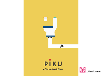 Piku - Minimal Poster amitabh bachan bollywood deepika padukone design film poster hindi cinema illustration irrfan khan minimal minimal poster minimalism minimalist piku poster poster art poster design shoojit sircar