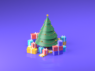 Christmas tree 2020 3d adobe animation art cinema4d design illustation motion