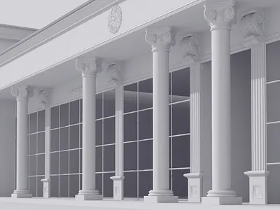 entrance gate 3d 3dsmax architechture