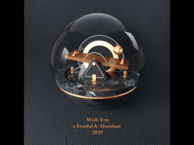 Happy New Year c4d new year octanerender snow