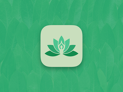 Meditation + Yoga App Icon 2020 app icon beauty body fitness hotest icon design iconography ios app meditation minimal mobile mobile app mobile app icon music sound spiritual ui ux yoga