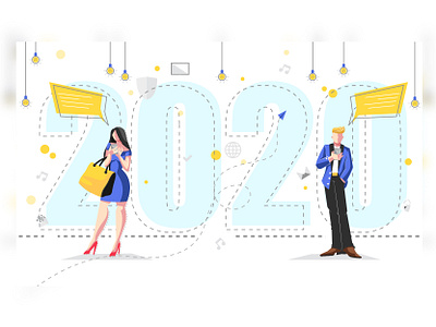 New Year Illustration cartoon character corporate branding design illustration art inspiration new year eve ui ux vector