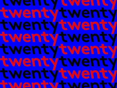 2020 blue colorblocking illustration red type typografie typography