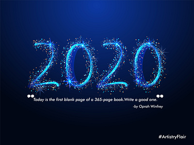 2020 1st day 2020 abstract animation celebration character colorful design dribble happy illustration january lighting new year scatter shiny vector