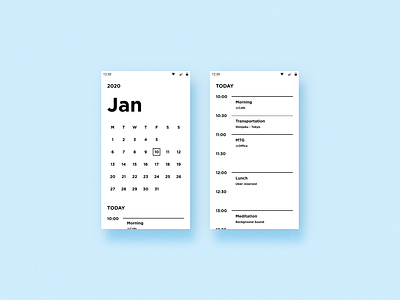 Daily UI 038 Calendar calendar challenge daily ui dailyui mobile