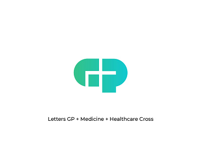 GP Lettermark - Pharma Company available for hire branding concept design flat healthcare hireme icon lettermark logo logo design logotype medical logo minimal negative space pharmacy simple startup symbol vector