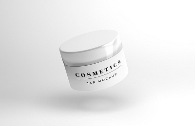 Free Floating Cosmetics Jar Mockup design free mockup free mockup psd freebie freebies mockup mockup design mockup psd mockup template mockups