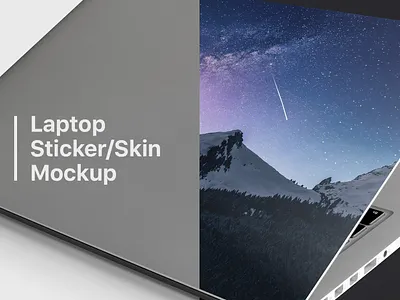 Free Laptop Sticker Mockup free free mockup free psd freebies mockup mockup design mockup psd mockup template mockups
