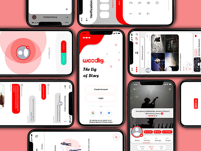 Woodlig: The Lig of Stars app clean design entertainment films ios layout mobile social network store ui ux web