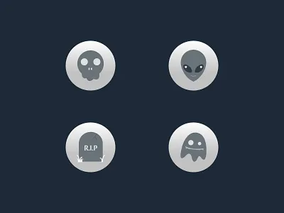 Alien, Skeleton, Ghost, R.I.P Avatars alien alien vector aliens avatar avatar design avatar icons deleted account ghost ghost icon icon design illustration art rip skeleton vector skeletons vector art vector design vector illustration
