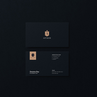 Attach | Business card branding business businesscard chic clean concept design modern