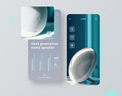 Home Speaker Mobile Design app design best shot minimalist mobile mobile app mobile ui product sound speaker
