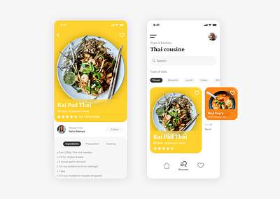 Recipes Mobile App Design app branding concept design design app graphic interface mobile mobile app ui ux