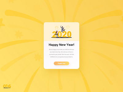 #DailyUI - 016 - Pop-Up 100daychallenge appdesign call to action colors contrast dailyui design illustration optimistic popup typography ui ui design yellow