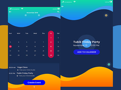 New Calendar Mobile App graphic design graphic ui illustration mobile mobile ui psd template web design web item