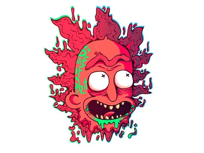 Rick Sanchez art digitalart graffiti illustration painttoolsai rick rick and morty rick sanchez