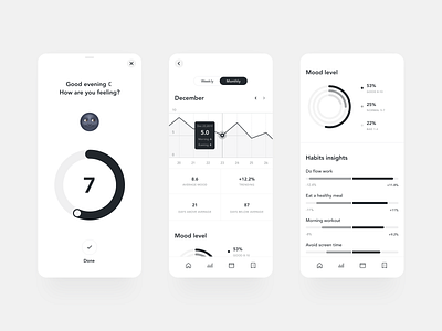 Ladder - App of Meditation app clean clear elegant interaction minimal mobile simple ui ux uidesign