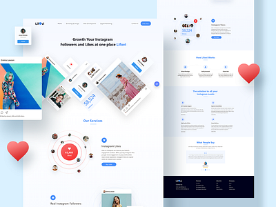 Lifovi Business Startup Landing Page agency landing page branding business clean consultancy dotpixsel experience instragram landing love mordern page startup team trend ui uiux user interface webdesigner