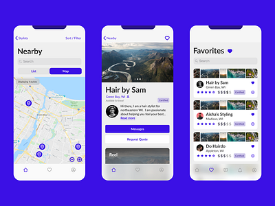 Need a hair stylist? app design figma figmadesign mobile app prototype ui ux