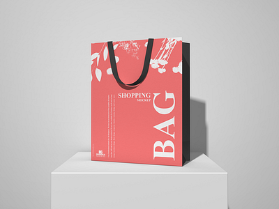 Free Shopping Bag on White Podium Mockup branding download font free free mockup freebie identity logo mock up mockup mockup free mockup psd mockups packaging packaging mockup print psd shopping bag mockup stationery template