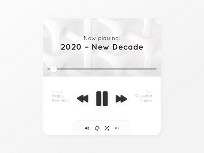 2020 – New Decade music music app music player music ui neumorphic neumorphism new year soft ui ui user inferface ux