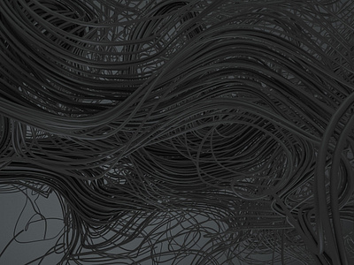 Brain-Dead abstract art c4d chaos cinema 4d cinema4d connection dark death disorder experiment fiber fibre hair minimal sad string thread wire wires