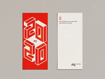 2020 postcard for aig plus Düsseldorf 2020 2020logo 3d 3dtype architecture branding design düsseldorf graphic grid hamisheh layoutdesign logo logotype newyear postcard typogaphy لوگو همیشه
