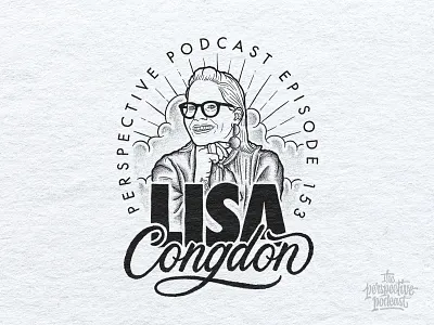 Lisa Congdon Portrait Illustration Podcast Art art design drawing hand lettering handdrawn illustration lettering podcast procreate typography