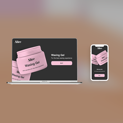 Alice | Waxing brand | web design #1 brand brand identity branding branding design design feminite identity logo ui ui design ux ux design web web design web designer